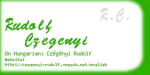 rudolf czegenyi business card