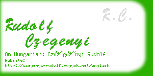 rudolf czegenyi business card